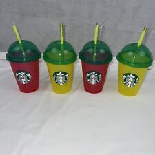 New Starbucks Puerto Rico Reusable 2023 set of 4 Rare Cold Cups picture