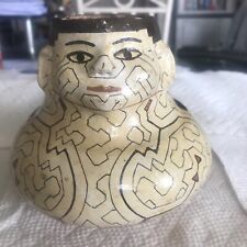 Vintage Peruvian Shipboard-Conibo Shaman Effigy Pottery Vase picture
