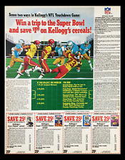 1983 Kellogg's Cereal NFL Super Bowl Trip Circular Coupon Advertisement picture