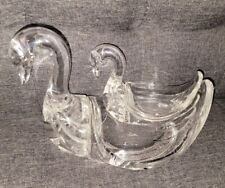 Set Of 2 Mid Century Modern MCM Lucite Acrylic Swans Towel & Soap Dish  picture