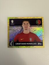 Cristiano Ronaldo POR2 Swiss Edition Gold Gold Yellow Topps UEFA Euro 2024 picture