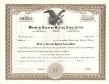 Western Harness Racing Association - Stock Certificate - Sports Stocks & Bonds picture