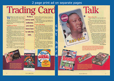 Tops 1989 Trading Card Talk Juan Pizarro Baseball Vtg 2 Page Print Ad 16X11 picture