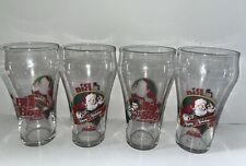 4 Vintage BIG BOY RESTAURANT Drinking Glasses Christmas Happy Holidays Santa picture