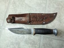 Vintage J.A. Hellberg Eskilstuna hunting knife in leather sheath, mad in Sweden picture