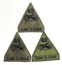 US Army 49th Armored Division Lone Star with Tab OCP/Scorpion Patch Lot Of 3 picture