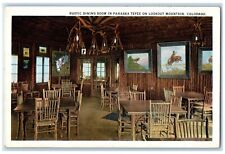 c1930's Rustic Dining Room In Pahaska Tepee On Lookout Mountain CO Postcard picture