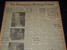 1939 SEPT 12 MINNEAPOLIS MORNING TRIBUNE NEWSPAPER - NEUTRALITY ACT - NT 9528 picture
