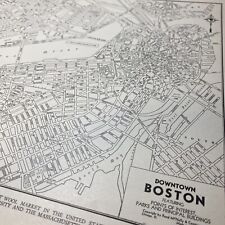1940's Boston Mass. atlas Map Vintage picture