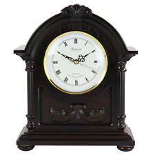 Bedford Clock Collection Chocolate Wood Mantel Clock with Chimes picture