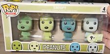 2016 PEANUTS Snoopy FLOCKED 4-PACK Mini ECCC 500 Made. RARE Vaulted 4 Pack POP picture