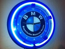 BMW Motors Auto Garage Man Cave Bar Neon Wall Clock Advertising Sign picture