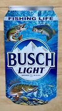 Busch Light Fishing Aluminum Can Sign - Size: 14.4 In X 28 In X .030 In. picture