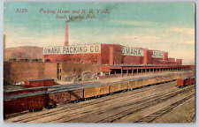 Antique Postcard~ Packing House~ Railroad Yards South Omaha, Nebraska~ NE picture