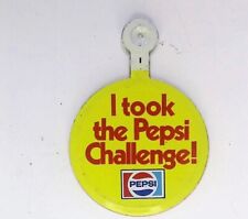 PEPSI COLA I TOOK THE PEPSI CHALLENGE METAL TAB VINTAGE ADVERTISEMENT BUTTON PIN picture