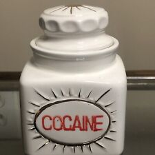 Vintage Apothecary Canister Jar Medial Store Cocaine picture