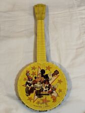 Vintage Mickey Mouse Banjo 21” Walt Disney Productions Carnival Toys RARE picture