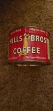 Vtg RARE FULL CAN Hills Bros Coffee Red Can Half Pound Unopened Sealed Key Wind picture