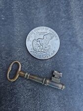 Beautiful Old Minature Brass Key☆ Antique Solid Metal Skeleton Key picture