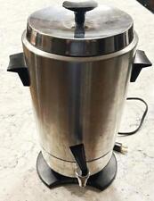 VINTAGE GE PERCOLATER COFFEE URN AUTO COFFEE MAKER 12-30 CUPS 13CU1 STAINLESS picture