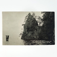 Eboshi Rock Lake Towada Postcard 1960s Mikura Peninsula Japan Sailboat C3258 picture