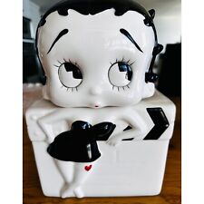 Vintage 1995 BENJAMIN MEDWIN BETTY BOOP COOKIE JAR BLACK AND WHITE NEW IN BOX picture