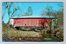 Mansfield IN-Indiana, Big Rocky Fork Covered Bridge, Vintage Postcard picture
