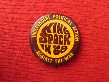 1968 SPOCK KING ANTI WAR INDEPENDENT POLITICAL ACTION  AGAINST THE WAR picture