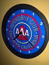 AAA Southern California Insurance Company Man Cave Bar Clock Advertising Sign picture