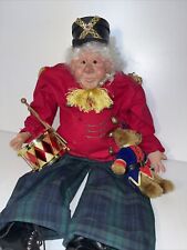 OOAK Artist Handcrafted Sculptured Polymer Christmas Doll Toy Soldier 23” picture