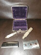 RARE C. Tschoepe German Made Mini Shaving Kit w/ 4 Razor Components picture