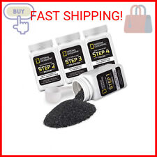 NATIONAL GEOGRAPHIC Rock Tumbler Grit and Polish Refill Kit - Tumbling Grit Medi picture