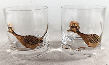 Vintage Couroc of Monterey Road Runner Old Fashioned Cocktail Glasses picture