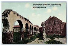 c1910s Earthquake Disaster Ruined Arches Mission San Juan Capistrano CA Postcard picture