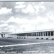 c1960s Oelwein, IA RPPC High School Building Real Photo Huskies Postcard A102 picture