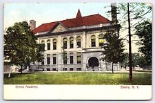 1910's Elmira Academy Elmira New York Historic Building Landmark Posted Postcard picture
