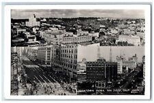 San Diego California CA Postcard RPPC Photo Downtown Views Multiview c1950's picture