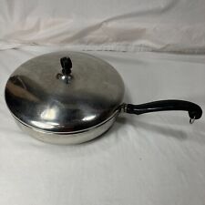 Farberware Aluminum Clad Stainless Steel 10” Inch Fry Pan W/ Lid Vintage picture