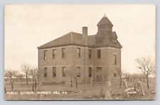 RPPC Public School Bunker Hill Kansas Antique VTG c1909 Yocum Photo Postcard picture