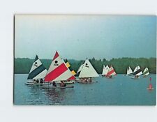 Postcard Sailboat Race Hickory Hills Lake Lunenburg Massachusetts USA picture