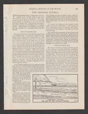 Channel Tunnel Between England and France 1906 Magazine Article English Channel picture