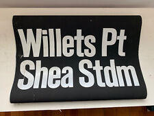 NYC SUBWAY ROLL SIGN PRIMITIVE ABUSED WILLETS POINT SHEA STADIUM CITI FIELD METS picture