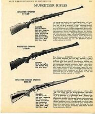 1969 Print Ad of Musketeer Sporter Deluxe & Carbine Rifle picture