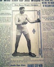 Jess Willard Defeats Jack Johnson 1st Black Heavyweight Boxing Champ 1915 News picture