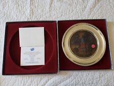 NEW JEFFERSON PEWTER Stained Glass PLATE ART-GLOW LIGHT W-Certificate NIB/$160 picture