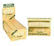 😊OCB BAMBOO UNBLEACHED ROLLING PAPERS + TIPS🔥 1 ¼ SIZE😎24 PACKS✨ picture