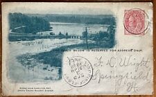 Antique Postcard marked 1898 Railway Bridge Hamilton Ontario- 126 years old picture