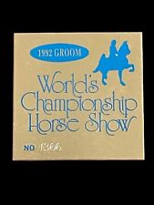 Vintage Rare 1992 World’s Championship Horse Show Groom Badge Pin No 1366 picture