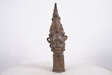 Beautiful Benin Bronze Queen Mother Head 15