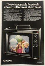 Vintage 1967 Original Print Advertisement Full Page - Panasonic Color Portable picture